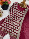 Sr 1693 Heavy Faux Georgette With Heavy Embroidery Sequence Work Top With Sharara Dupatta Wholesale Online